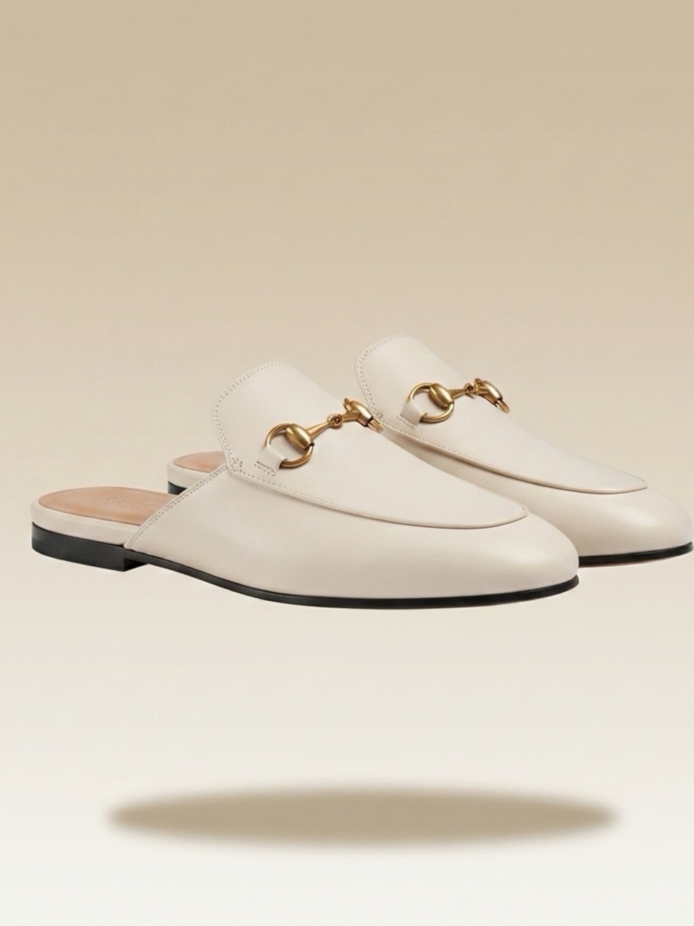 White slip on closed toe shoes